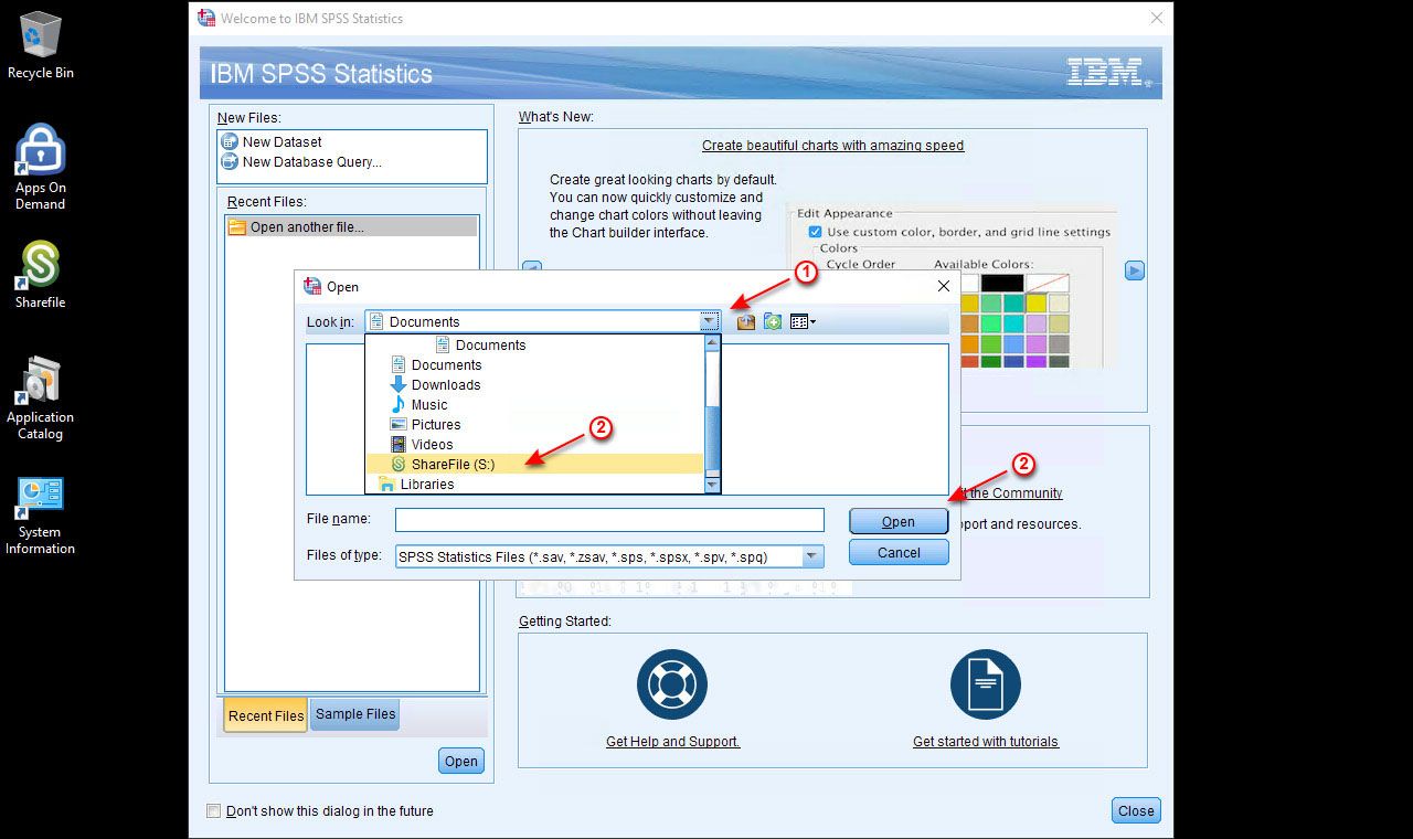 Screenshot of IBM program