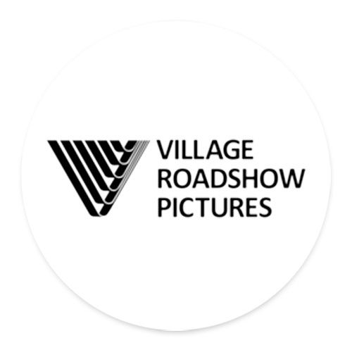 Village Roadshow Pictures written in black to the right and the Village Cinemas logo on the left