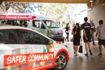 Safer Community branded car and night bus service at Hawthorn campus