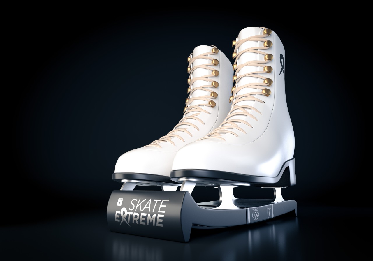 Image of student ice skates design. 