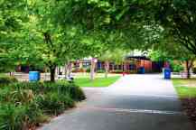 Pathway to through the garden at Croydon campus 