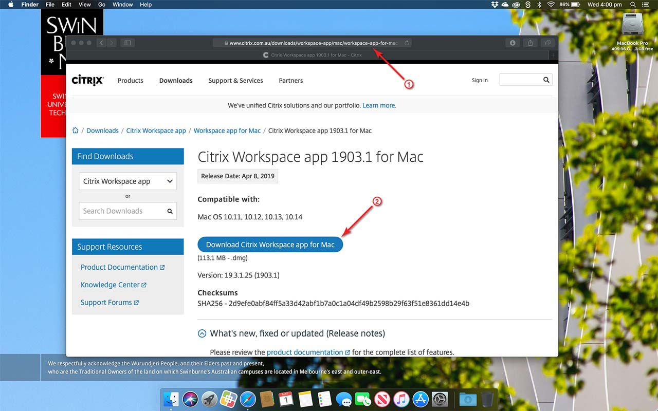 how to open citrix on mac