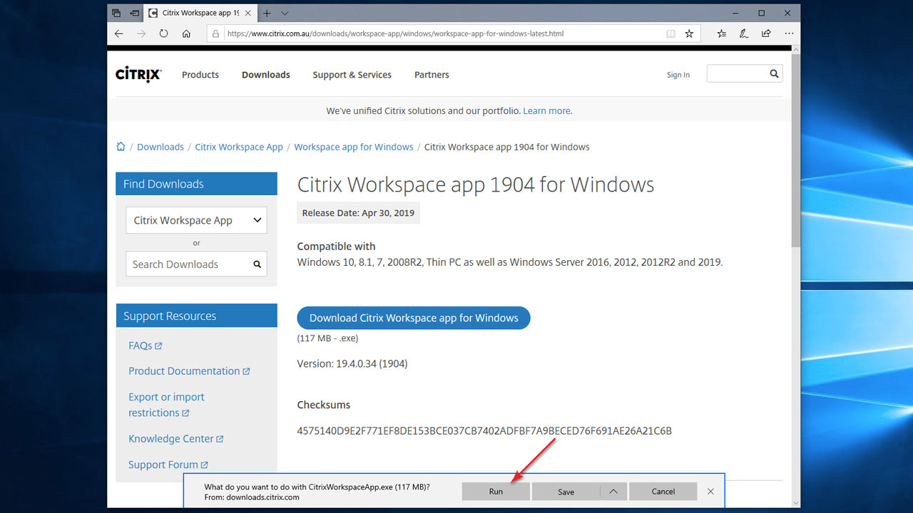citrix workspace app 2109.1 for windows