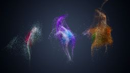 A motion artwork created from real-time data visualisation of human movements around the city of Casey