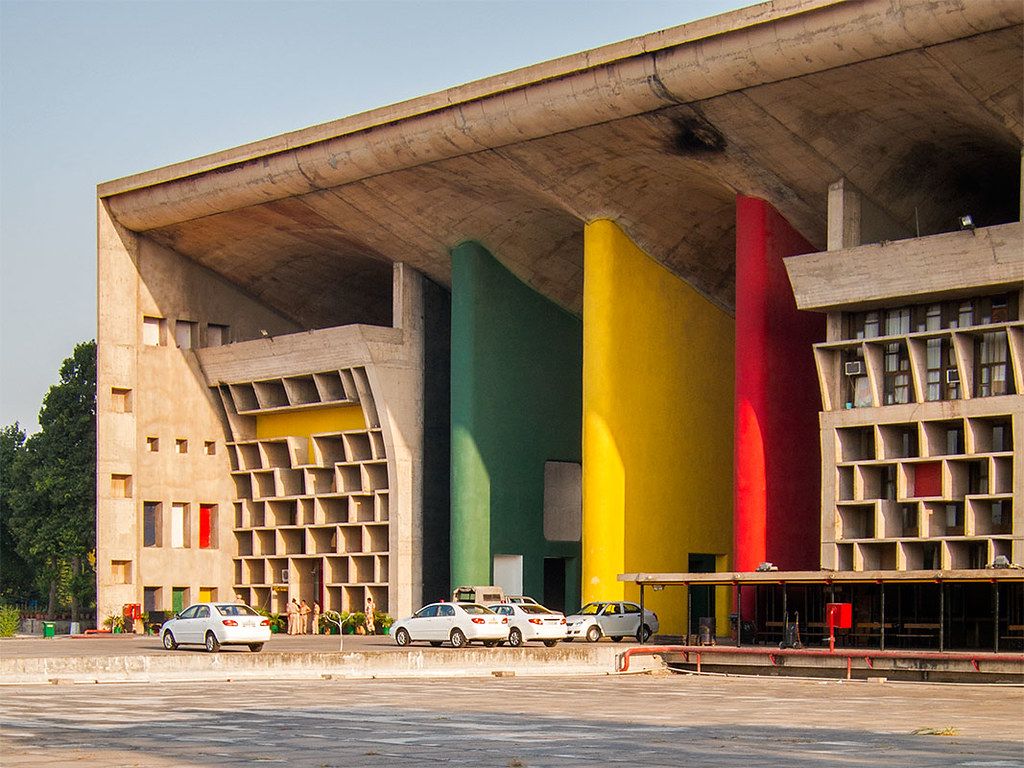 Colourful building in India