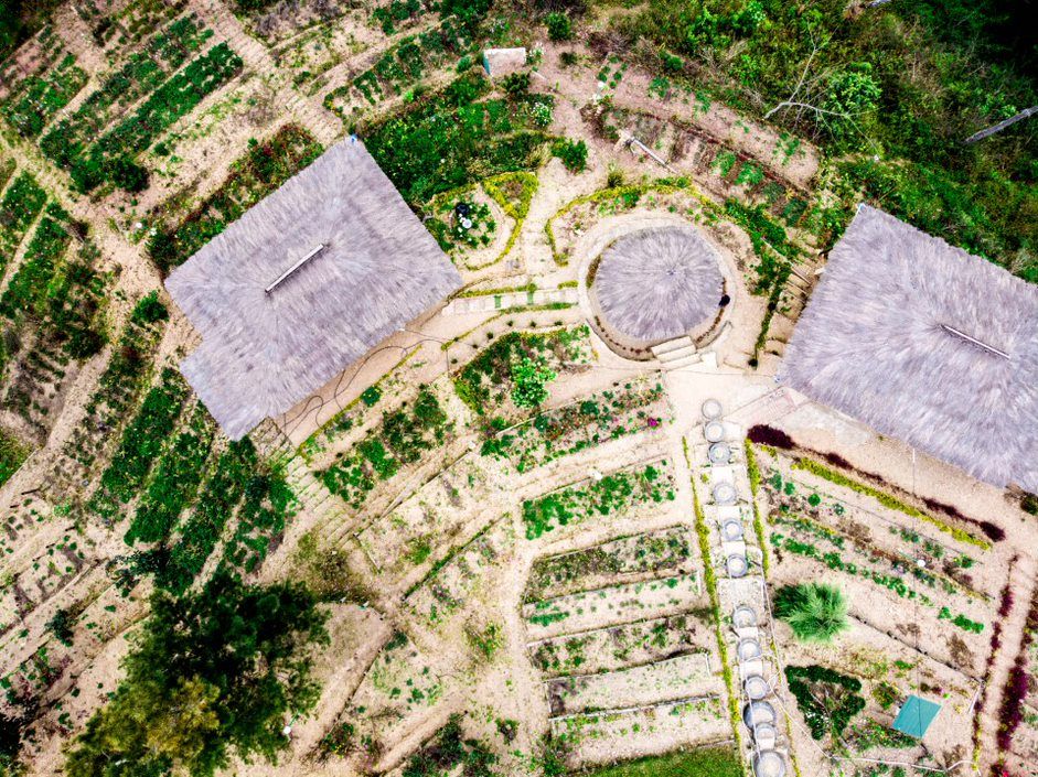 Aerial shot of a project site in Timor Leste