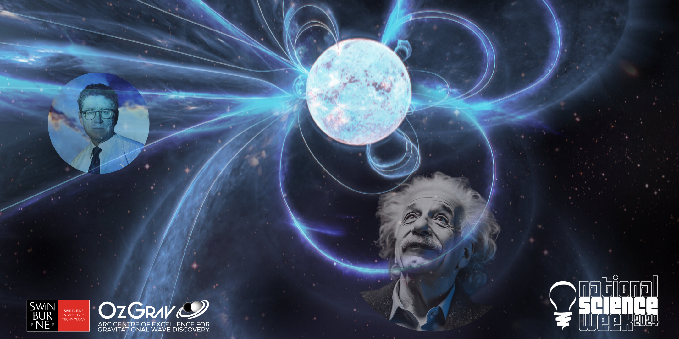 Einstein viewing a star